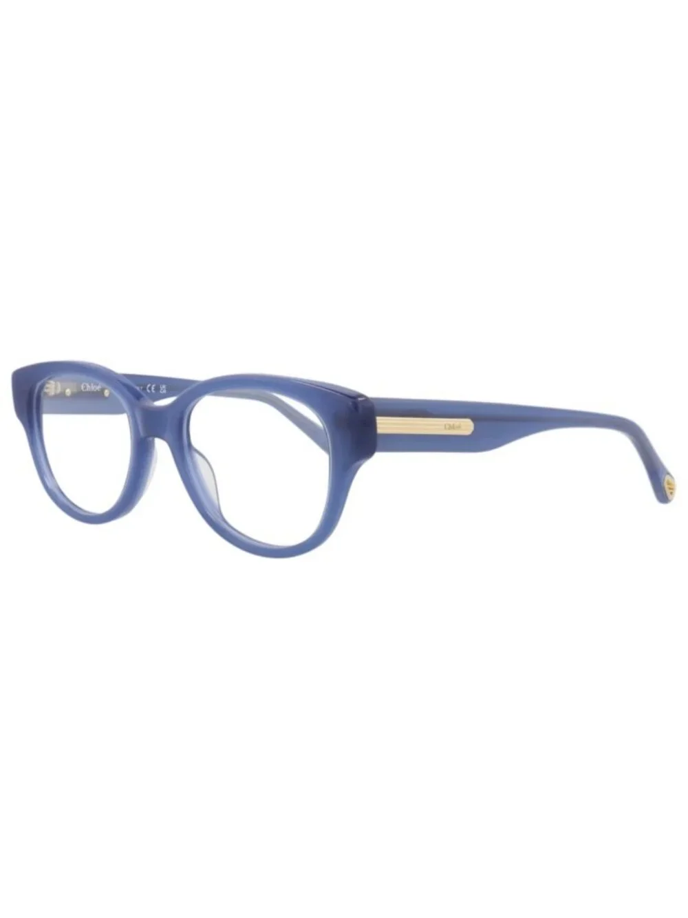 New Chloé Women's Eyeglasses Square Rectangle Bio Acetate Frame Blue Blue
